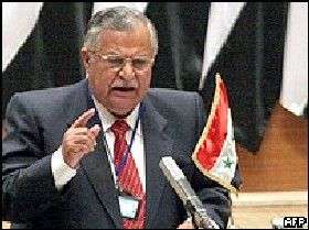 Il neo-presidente iracheno Jalal Talabani