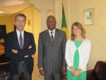 Incontro con il Ministro della Giustizia Aimée Emmanuel Yoka, tra Marco Perduca ed Elisabetta Zamparutti Incontro con il Ministro della Giustizia Aimée Emmanuel Yoka, tra Marco Perduca ed Elisabetta Zamparutti