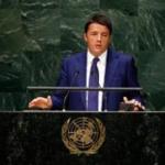 Matteo Renzi all'Assemblea Generale Onu