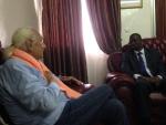 Pannella con il ministro Amadou Marou Pannella con il ministro Amadou Marou