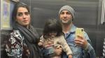 Ahmad Moin-Shirazi e Shabnam Shahrokhi con la loro bambina