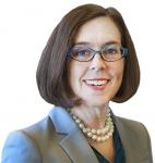 La governatrice dell'Oregon Kate Brown La governatrice dell'Oregon Kate Brown